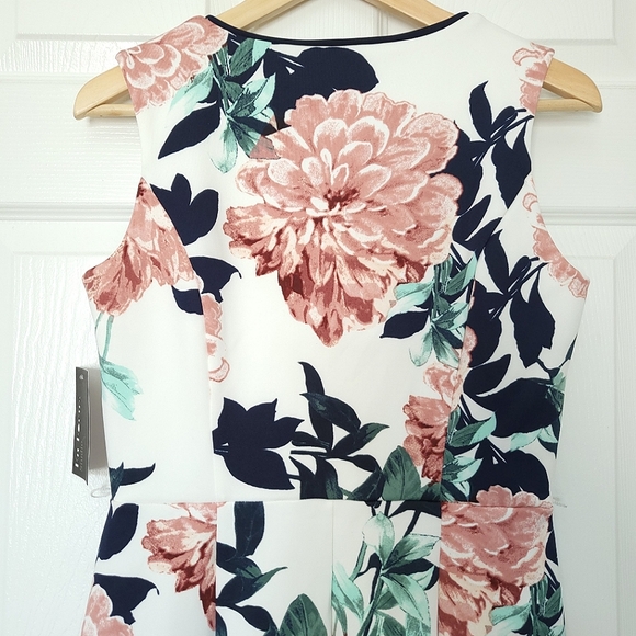 NWT En Focus Studio Floral Sleeveless Dress - Picture 4 of 11